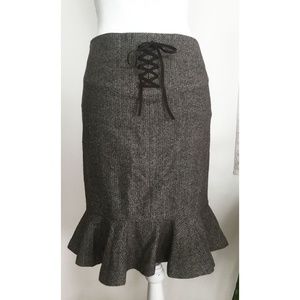 ARDEN B Herringbone Tweed Skirt